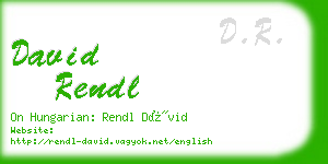 david rendl business card